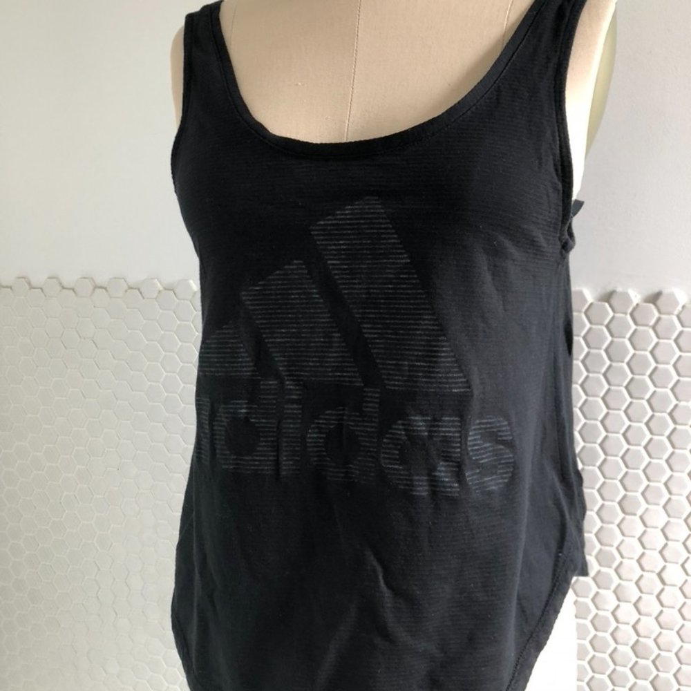 Adidas Tank Top with Logo, Black, Size Small